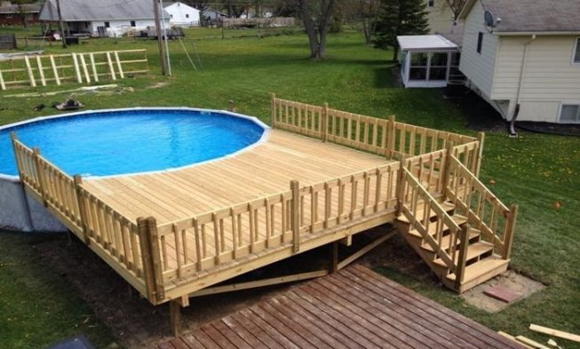 30 Above Ground Pool Deck Ideas, Above Ground Pools Designs With Deck